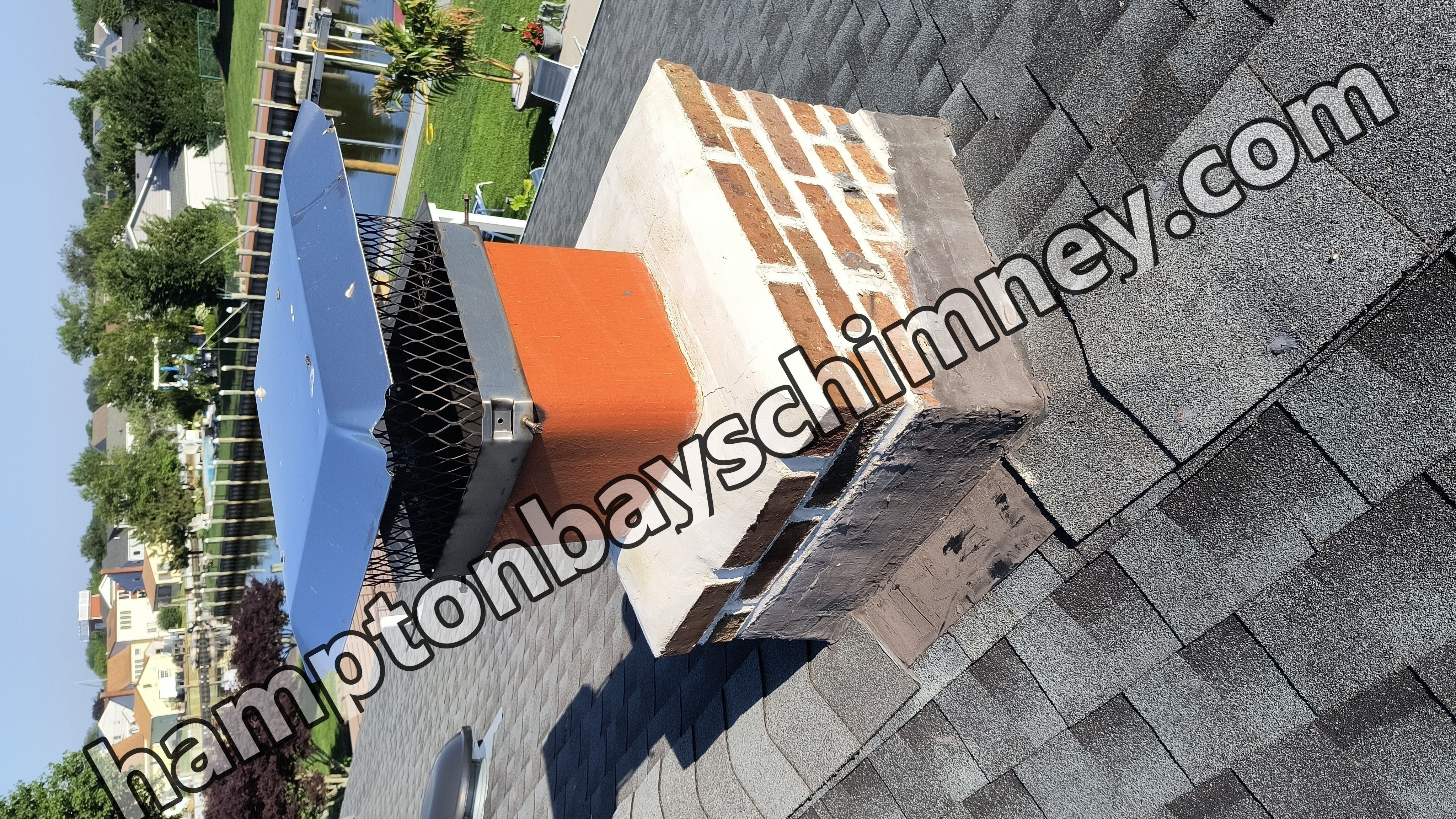 Full chimney masonry rebuild and restoration in Hampton Bays, NY