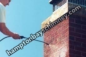 Carbon monoxide safety inspection on gas chimney in Hampton Bays, New York