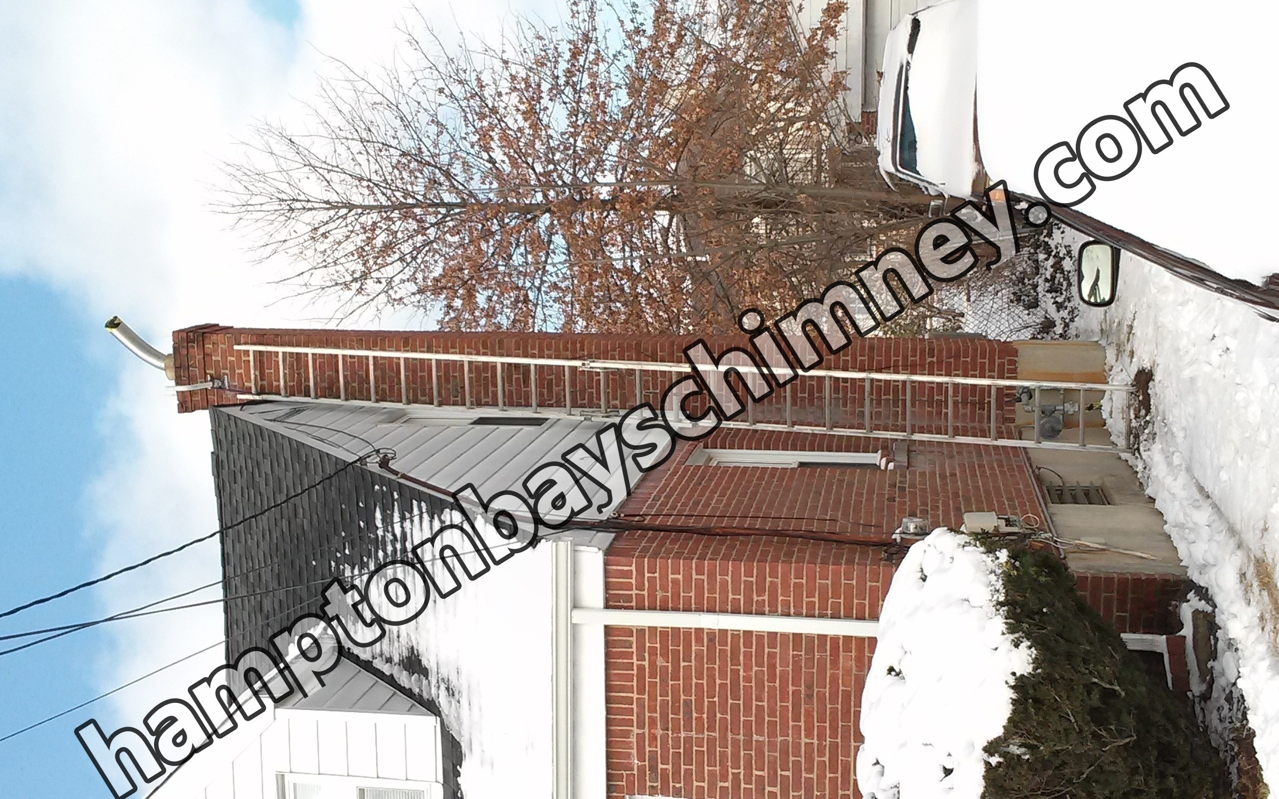 Stainless steel chimney liner installation in Hampton Bays, NY